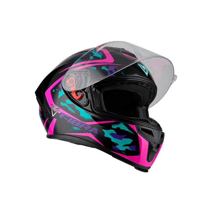 Casco Mujer Nzi Seal Negro Morado DOT Bicimotos